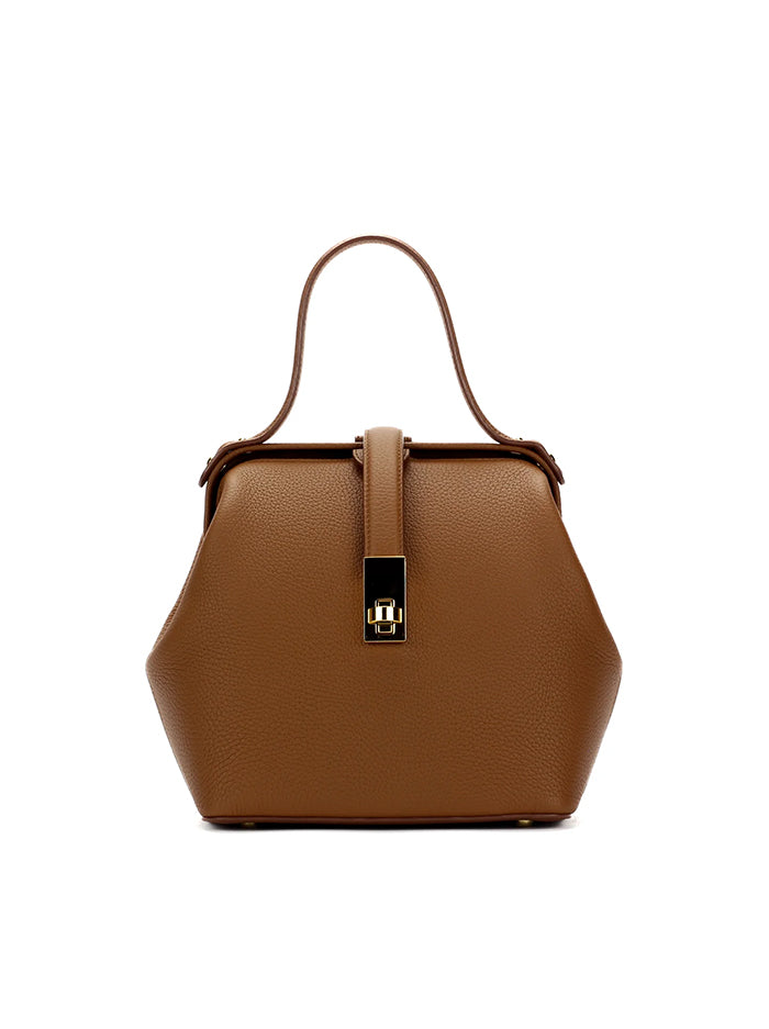 Minimalist Vegan Leather Bag – Tan