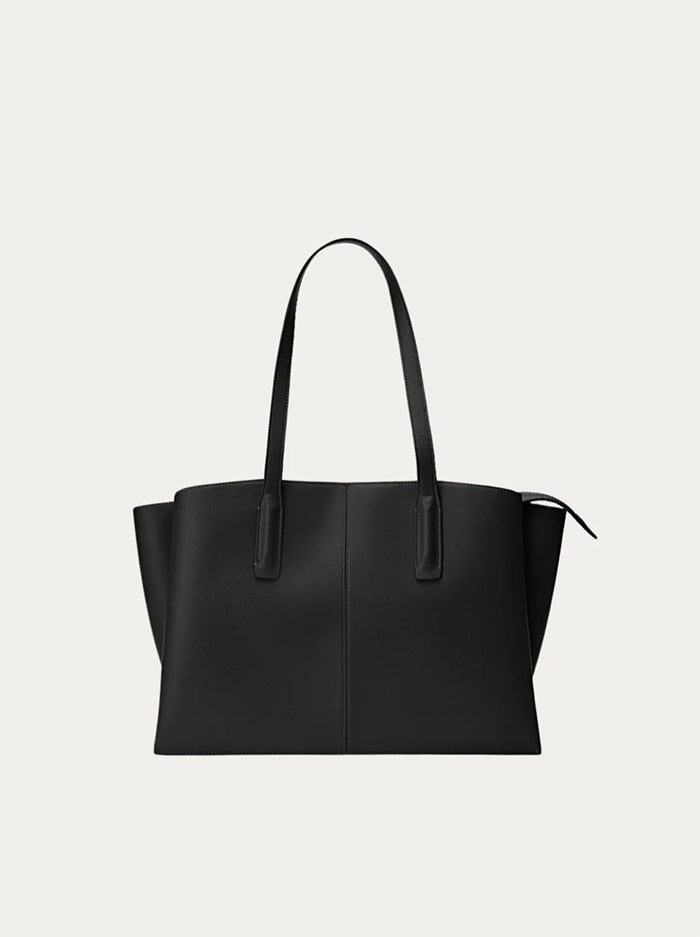 Paloma Vegan Leather Work Tote – Black