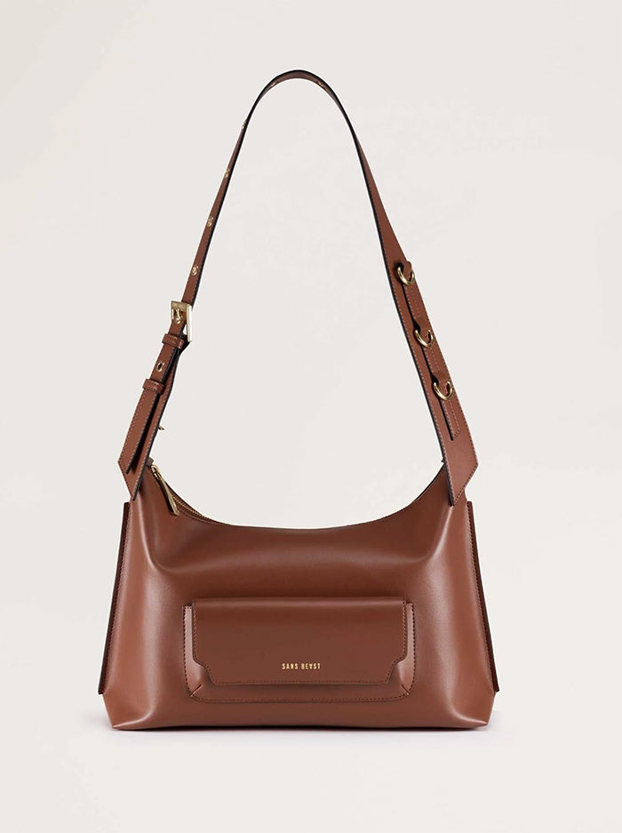 Transit Vegan Leather Handbag – Brown
