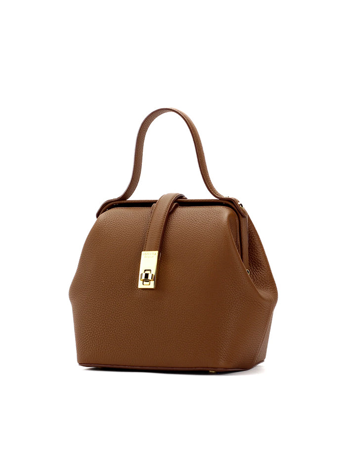 Minimalist Vegan Leather Bag – Tan