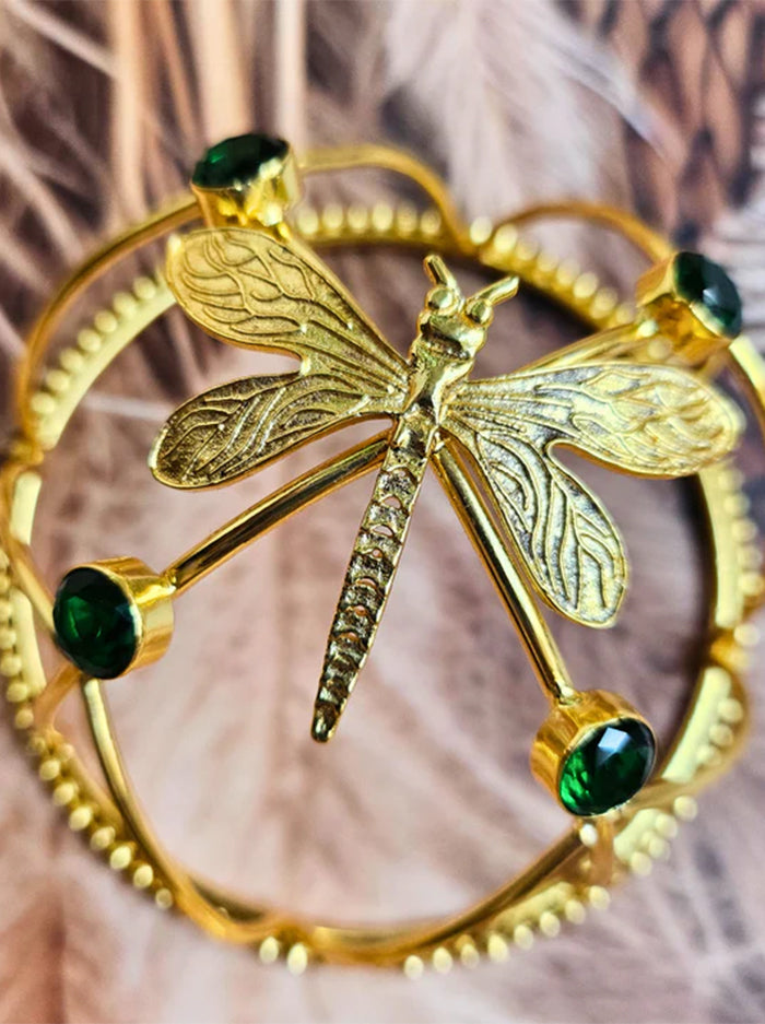 Midnight Dragonfly Hair Bun Cage