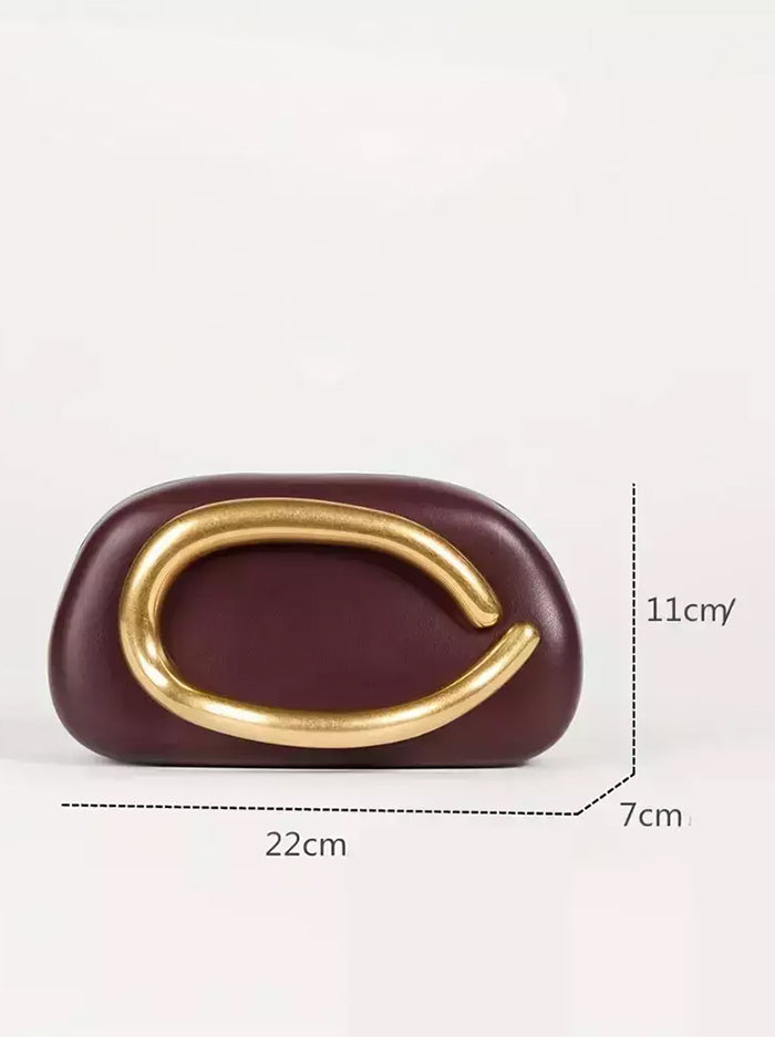 Elegant Shoulder Bag – Rust