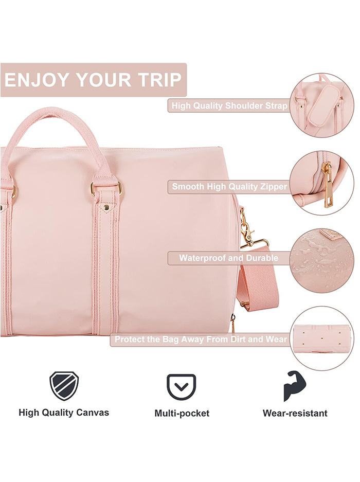 Garment Duffel Bag in Blush Pink