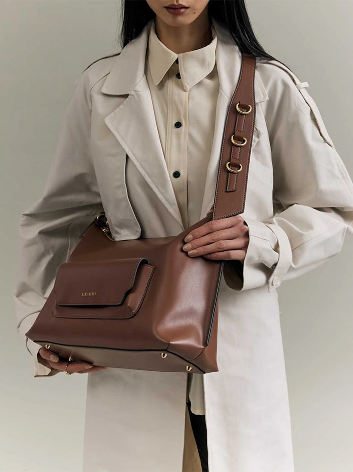 Transit Vegan Leather Handbag – Brown