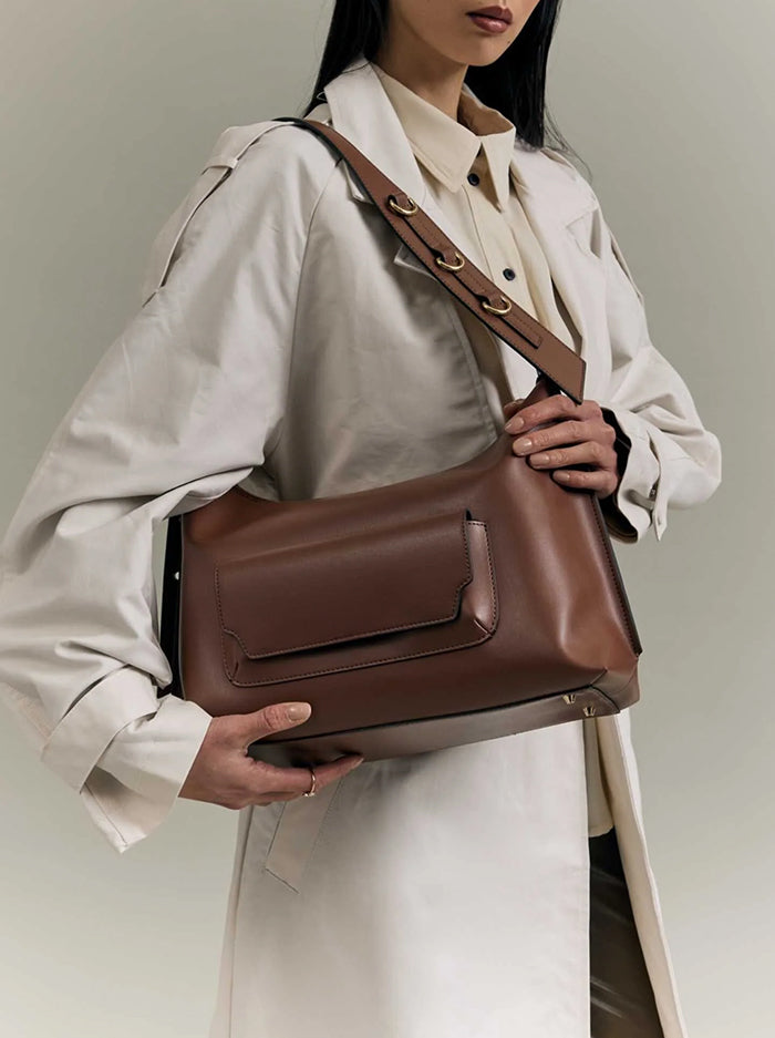 Transit Vegan Leather Handbag – Brown