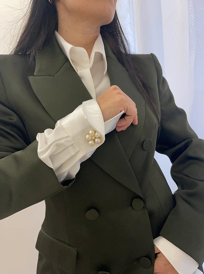 Pearl floral cufflink (Pair of 2)
