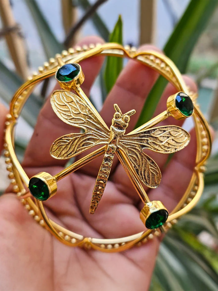 Midnight Dragonfly Hair Bun Cage
