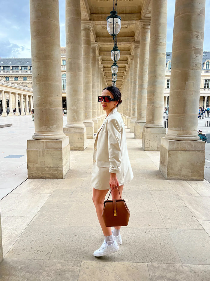 Minimalist Vegan Leather Bag – Tan