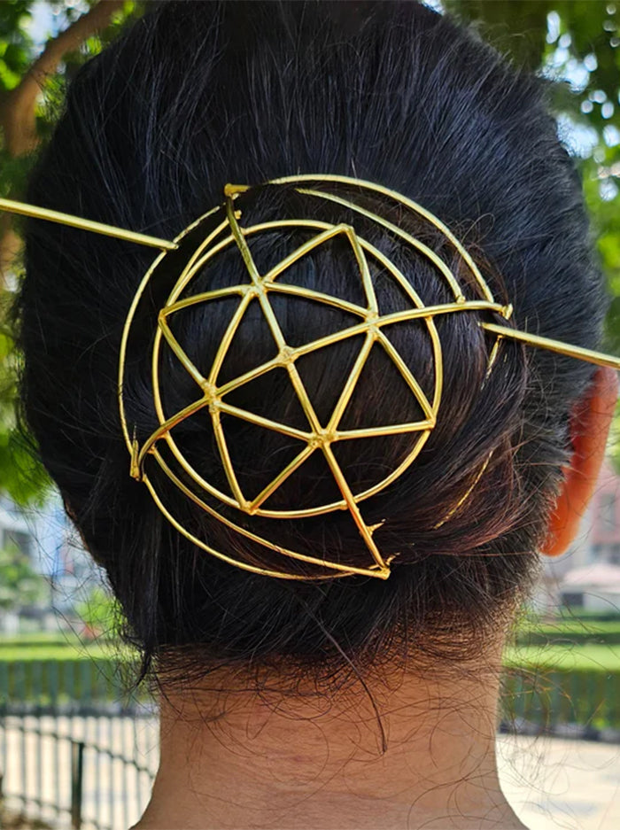 Star Hair Bun Cage with Matching Hair Stick