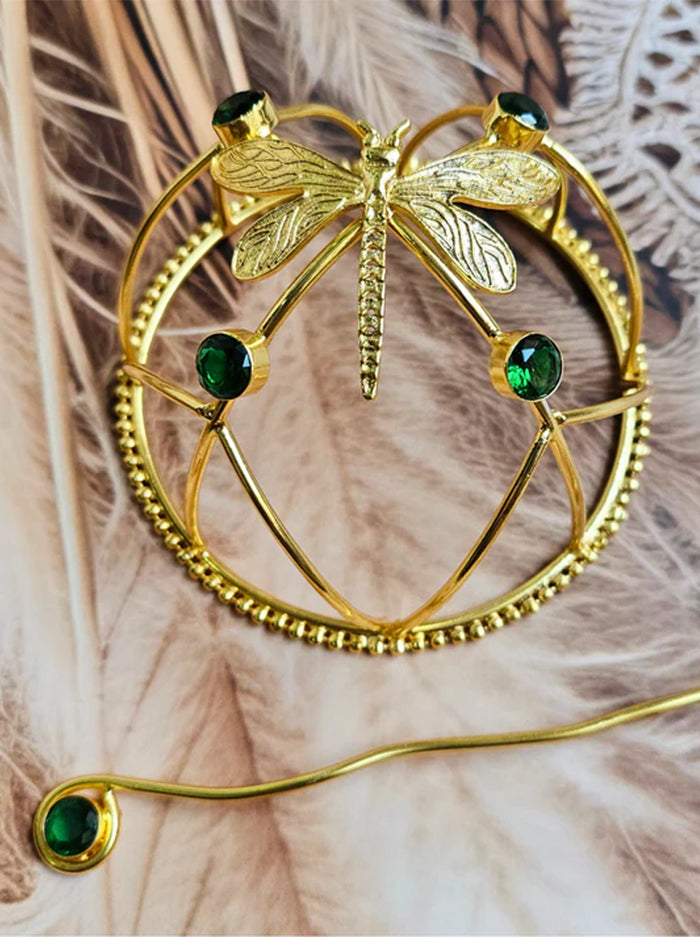 Midnight Dragonfly Hair Bun Cage